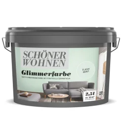 Schöner Wohnen Farbe Wandfarbe Glimmerfarbe flash mint 2,5 Liter