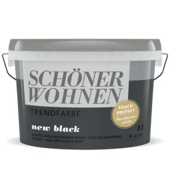 Schöner Wohnen Farbe Wandfarbe Trendfarbe new black 1 Liter