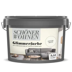 Schöner Wohnen Farbe Wandfarbe Glimmerfarbe crystal white 2,5 Liter