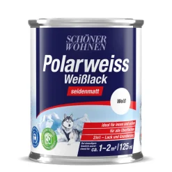 Schöner Wohnen Farbe Weißlack Polarweiß seidenmatt 125 ml