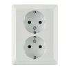 Schutzkontakt-Steckdose Europa 3000 2-fach weiß