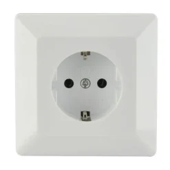 Schutzkontakt-Steckdose Europa 3000 1-fach weiß