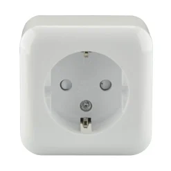 Schutzkontakt-Steckdose Standard 1-fach Aufputz weiß