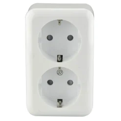 Schutzkontakt-Steckdose Standard 2-fach Aufputz weiß