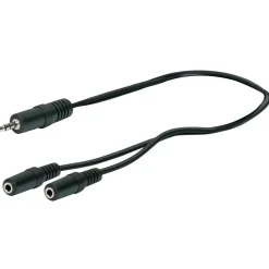 Schwaiger A-Audio-Adapterkabel Stereo schwarz
