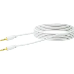 Schwaiger A-Audio-Anschlusskabel Stereo 1,5 m weiß vergoldet