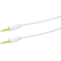 Schwaiger A-Audio-Anschlusskabel Stereo 1,5 m weiß vergoldet