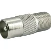 Schwaiger Adapter für IEC-Buchse/F-Stecker silber