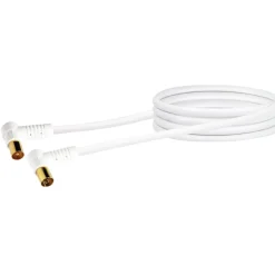 Schwaiger Antennenkabel 90 dB 1,5 m weiß mit Winkelstecker