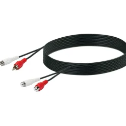 Schwaiger Cinch-Audio-Anschlusskabel schwarz 5 m