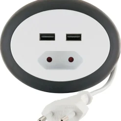 Schwaiger  Euroverlängerung mit 2 x USB Anschluss weiß