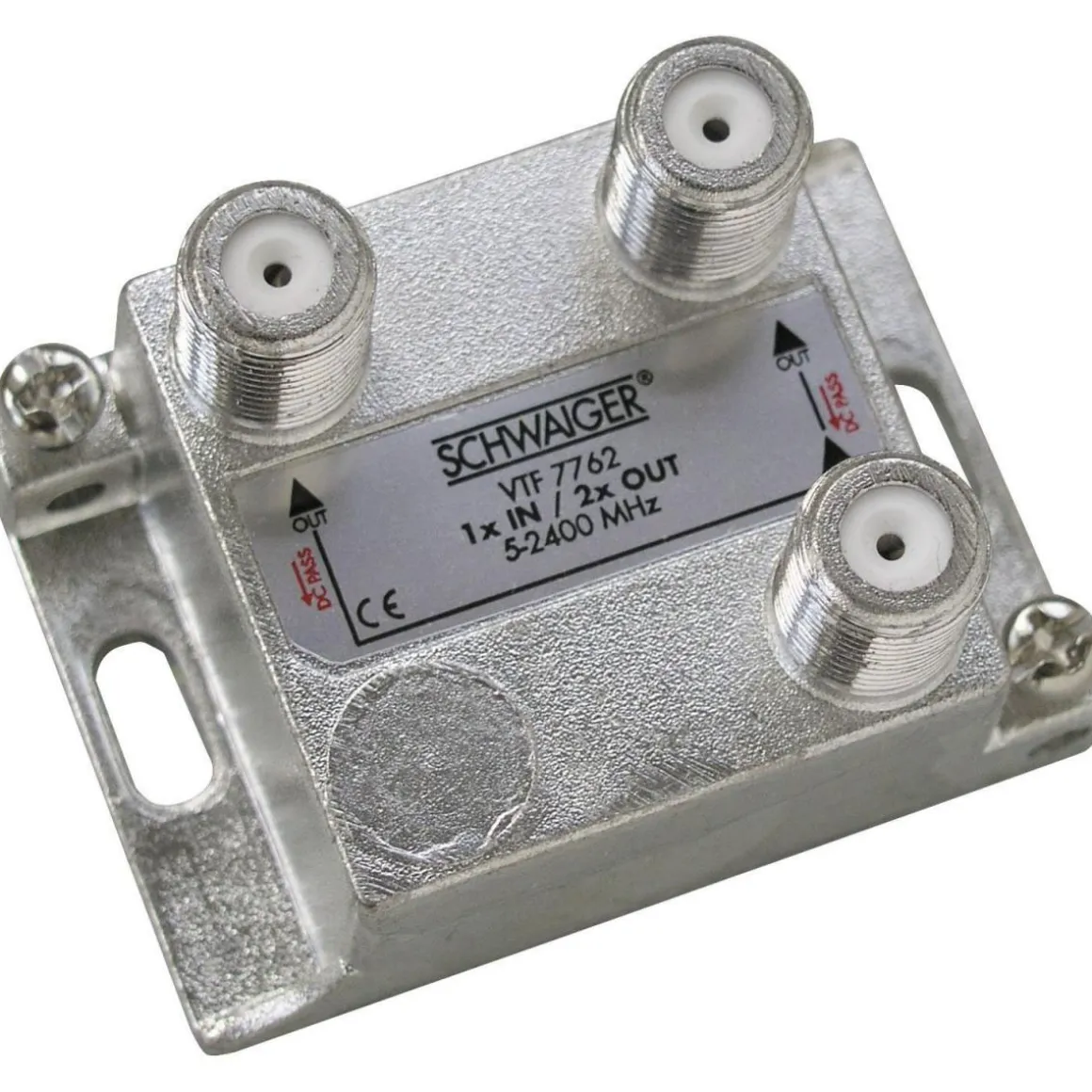 Schwaiger 2-fach-Verteiler 4 dB silber