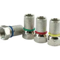 Schwaiger F-Stecker mit Farbringen 7 mm 4 Stück