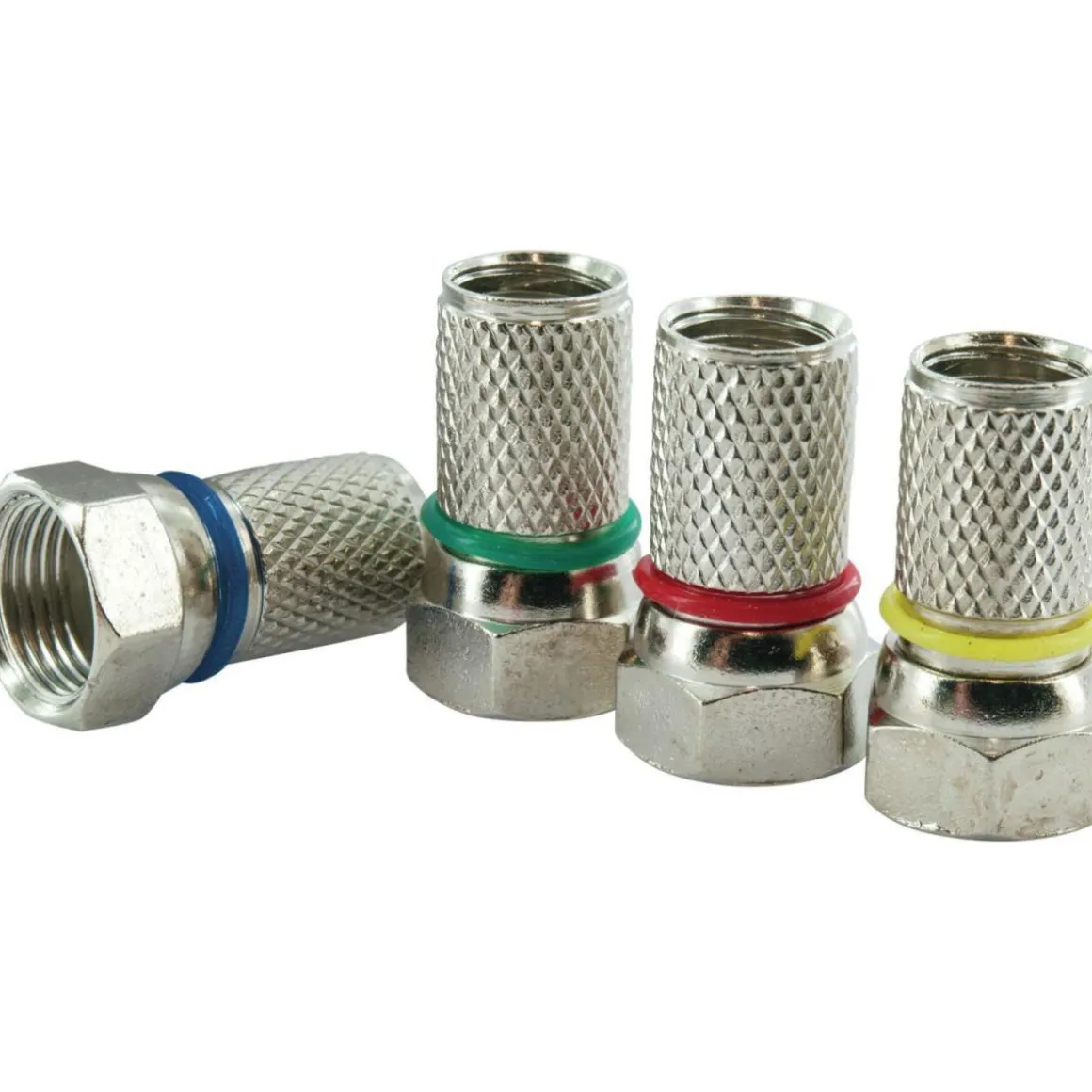 Schwaiger F-Stecker mit Farbringen 7 mm 4 Stück