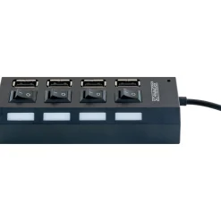 Schwaiger  Hub USB 2.0 4-fach schwarz