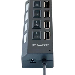 Schwaiger  Hub USB 2.0 4-fach schwarz
