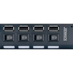 Schwaiger  Hub USB 2.0 4-fach schwarz