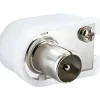 Schwaiger IEC-Koax-Winkelstecker 90 Grad für Sat-Kabel und Dose