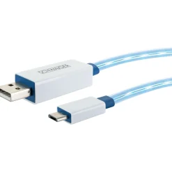 Schwaiger Micro-USB-Kabel leuchtend 0,8m weiß