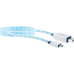 Schwaiger Micro-USB-Kabel leuchtend 0,8m weiß