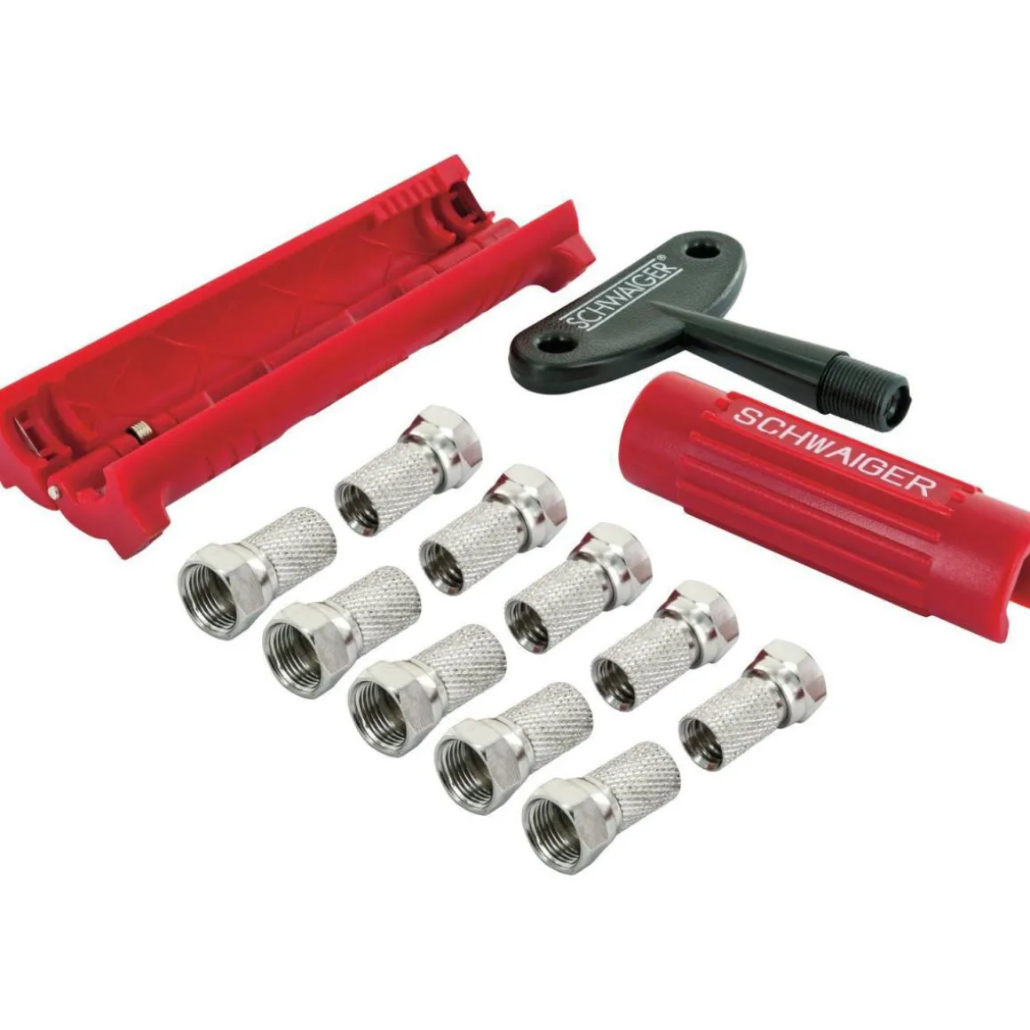Schwaiger Montageset für F-Stecker und Kaoxialkabel