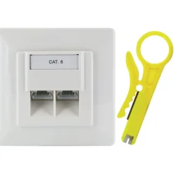 Schwaiger Netzwerk-Anschlussdose AP Cat6