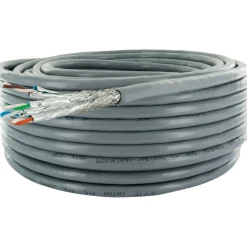 Schwaiger Netzwerkkabel CAT6a 500Mhz 10Gbit/s 50m grau