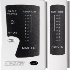 Schwaiger  Netzwerkkabeltester für RJ45 und RJ11