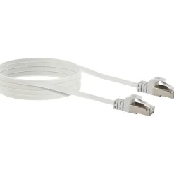 Schwaiger Ntzwerk-Flachkabel CAT6,10m weiß