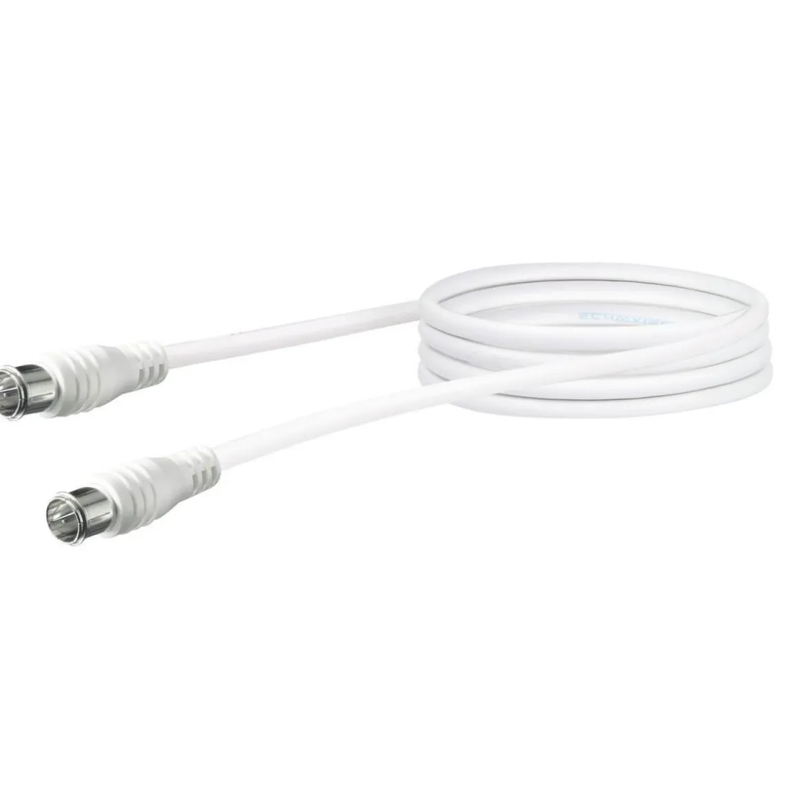 Schwaiger SAT-Antennenkabel 90 dB 1,5 m weiß mit F-Quick Stecker und F-Quick Stecker