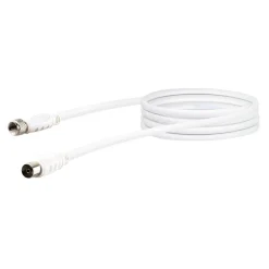 Schwaiger SAT-Antennenkabel F-Stecker auf IEC-Buchse 90 dB weiß 150 cm