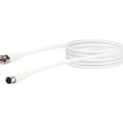 Schwaiger SAT-Antennenkabel 75 dB 3 m weiß mit F-Stecker und IEC Buchse