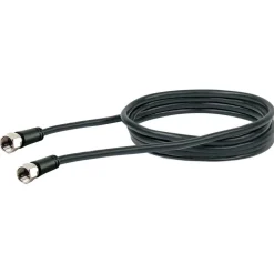 Schwaiger SAT-Antennenkabel 90 dB 3 m schwarz mit F-Stecker und F-Stecker