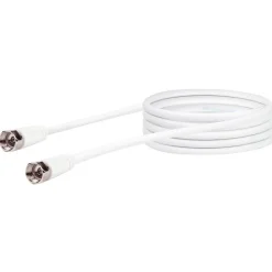 Schwaiger SAT-Antennenkabel 90 dB 3 m weiß mit F-Stecker und F-Stecker