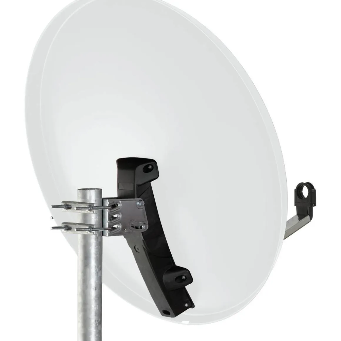 Schwaiger Satellitenschüssel mit Logo 80 cm Aluminium hellgrau