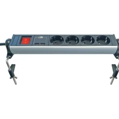 Schwaiger  Steckdosenleiste 4-fach mit Tischbefestigung