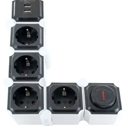 Schwaiger  Steckdosenleiste mit USB schwarz