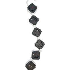 Schwaiger  Steckdosenleiste mit USB schwarz