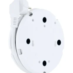 Schwaiger  Steckdosenleiste 4-fach mit 2-fach USB rund weiß