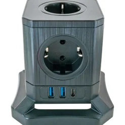 Schwaiger  Steckdosentower 5-fach mit 2-fach USB A mit USB C