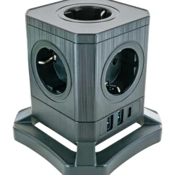 Schwaiger  Steckdosentower 5-fach mit 2-fach USB A mit USB C