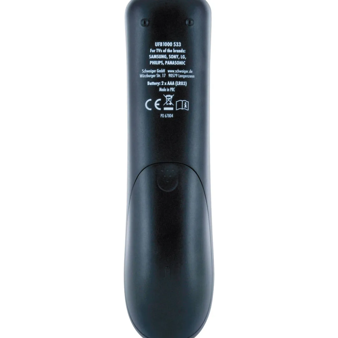 Schwaiger Universalfernbedienung Comfort 2in1 schwarz