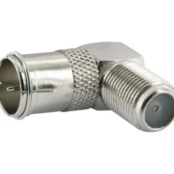 Schwaiger Winkeladapter F-Quick für F-Stecker silber