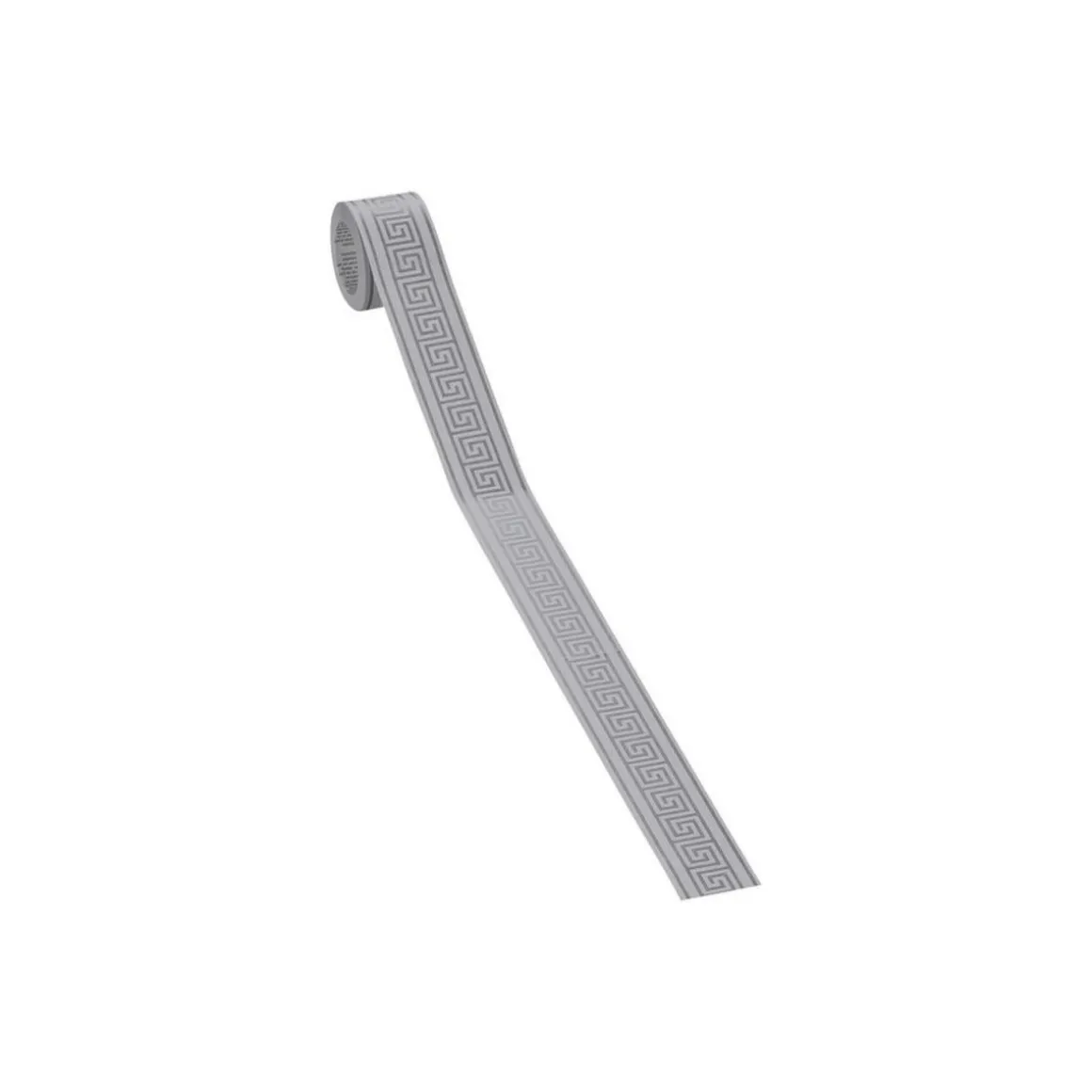 Selbstklebende Borte Meander grau