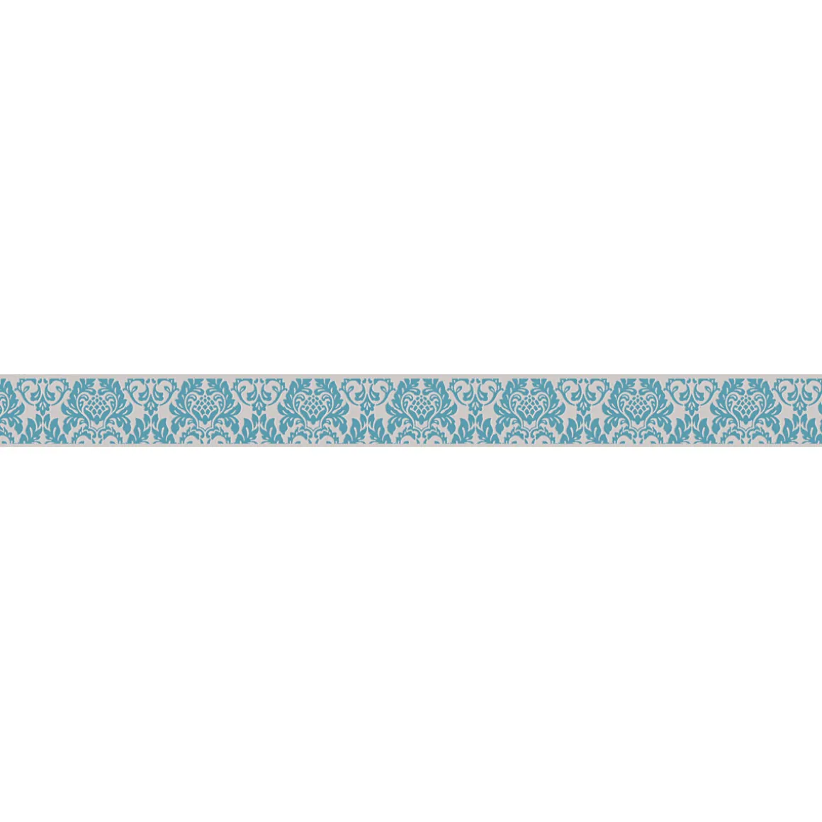 Selbstklebende-Borte Ornamentgrau-türkiesu 5 m