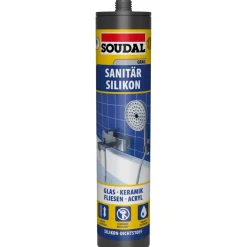 Soudal Sanitärsilicon Dusche und Bad grau