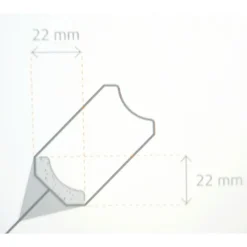 Specht  Hohlkehlleiste weiß 260 x 2,2 x 2,2 cm