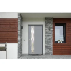 SplenDoor  Premium-Haustür Passivedoor Eksjo RC2 energiesparend einbruchsicher grau 110 x 210 cm links