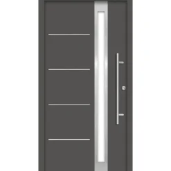 SplenDoor  Premium-Haustür Passivedoor Umea energiesparend anthrazit 100 x 200 cm rechts