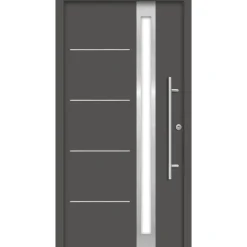 SplenDoor  Premium-Haustür Passivedoor Umea RC2 energiesparend einbruchsicher anthrazit 110 x 210 cm rechts